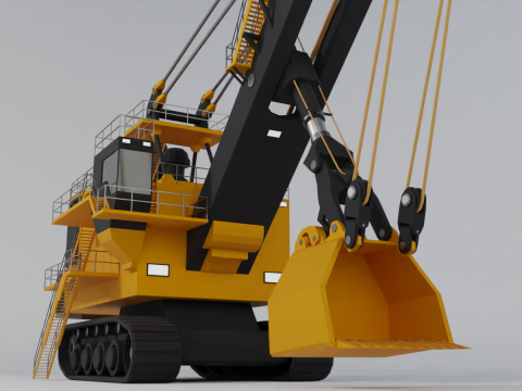 Rope Shovel - Heavy Vehicle 3D Model