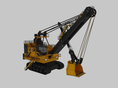 Rope Shovel - Heavy Vehicle 3D Model