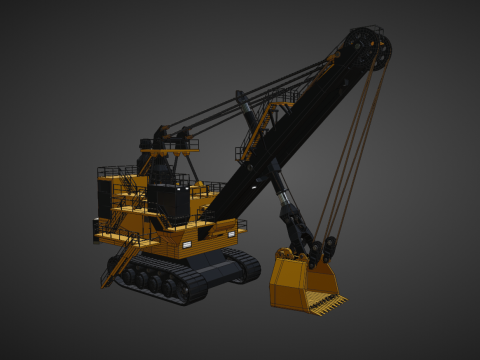 Rope Shovel - Heavy Vehicle 3D Model