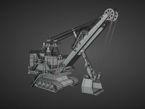 Rope Shovel - Heavy Vehicle 3D Model