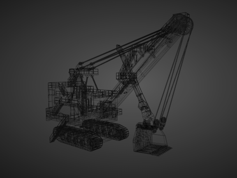 Rope Shovel - Heavy Vehicle 3D Model
