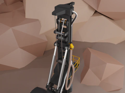 Rotary Drill - Heavy Vehicle 3D Model