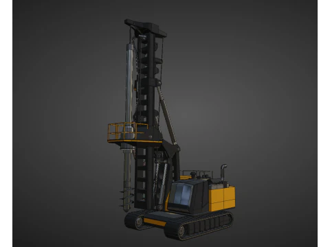 Rotary Drill - Heavy Vehicle 3D Model