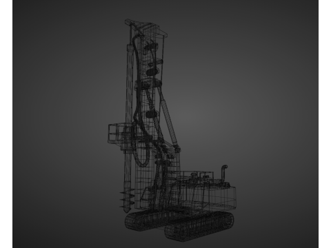 Rotary Drill - Heavy Vehicle 3D Model