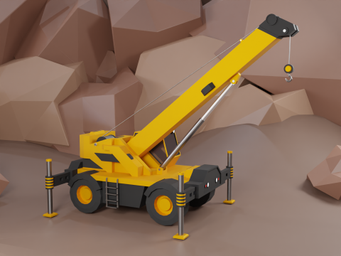 Rough Terrain Crane - Heavy Vehicle Modèle 3D