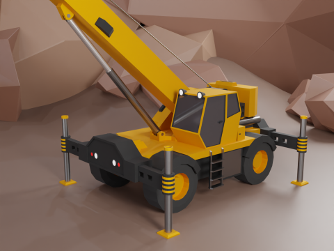 Rough Terrain Crane - Heavy Vehicle Modèle 3D