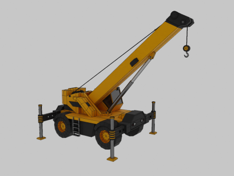 Rough Terrain Crane - Heavy Vehicle Modèle 3D