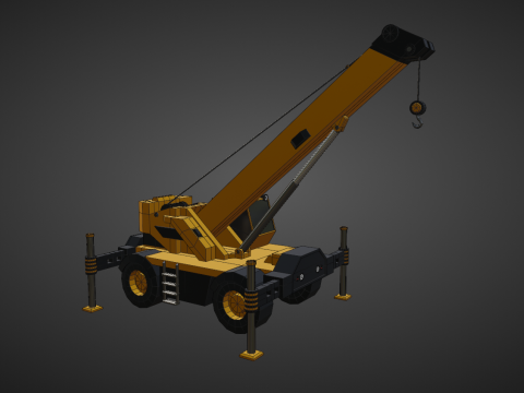Rough Terrain Crane - Heavy Vehicle Modèle 3D
