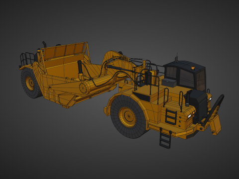Tractor Scraper - Heavy Vehicle Modelo 3D