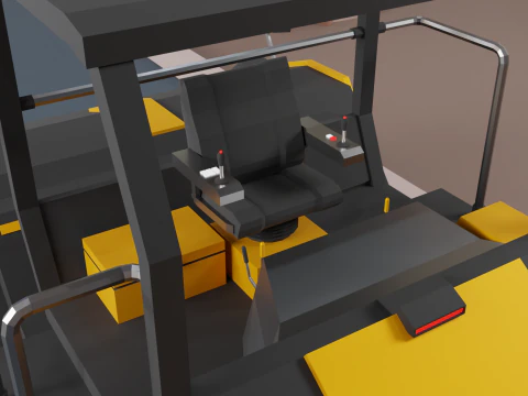 Tandem Vibratory Roller - Heavy Vehicle 3D Model