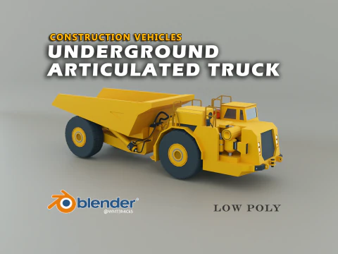 Truk Artikulasi Bawah Tanah - Kendaraan Berat Model 3D