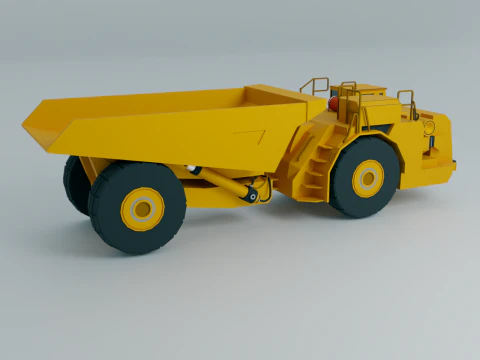 Underground Articulated Truck - Heavy Vehicle 3D Model