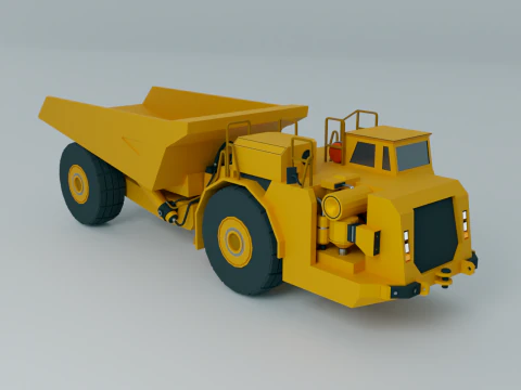 Underground Articulated Truck - Heavy Vehicle 3D Model