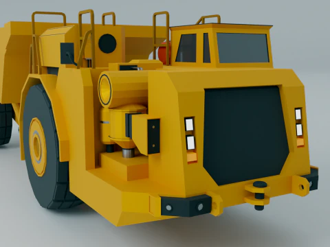 Underground Articulated Truck - Heavy Vehicle 3D Model