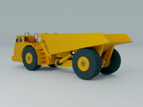 Underground Articulated Truck - Heavy Vehicle 3D Model