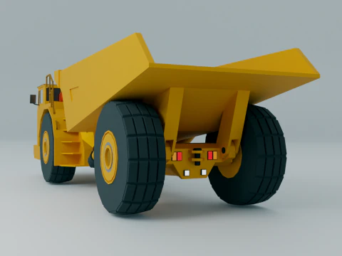 Underground Articulated Truck - Heavy Vehicle 3D Model