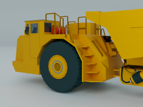 Underground Articulated Truck - Heavy Vehicle 3D Model