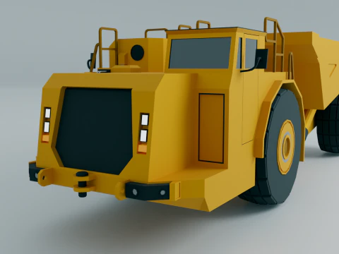 Underground Articulated Truck - Heavy Vehicle 3D Model