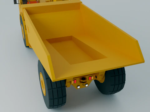 Underground Articulated Truck - Heavy Vehicle 3D Model