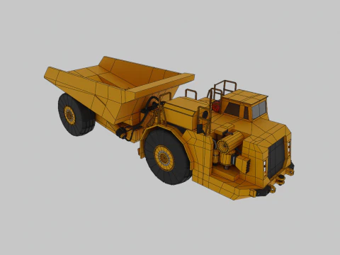 Underground Articulated Truck - Heavy Vehicle 3D Model