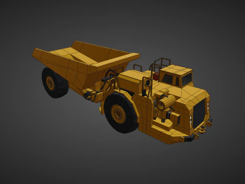 Underground Articulated Truck - Heavy Vehicle 3D Model