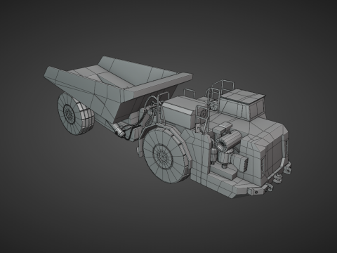 Underground Articulated Truck - Heavy Vehicle 3D 模型