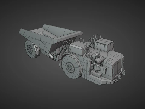 Underground Articulated Truck - Heavy Vehicle 3D Model