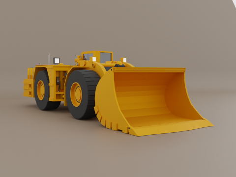 Underground Mining Loader - Heavy Vehicle Model 3D