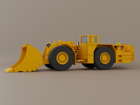 Underground Mining Loader - Heavy Vehicle Model 3D