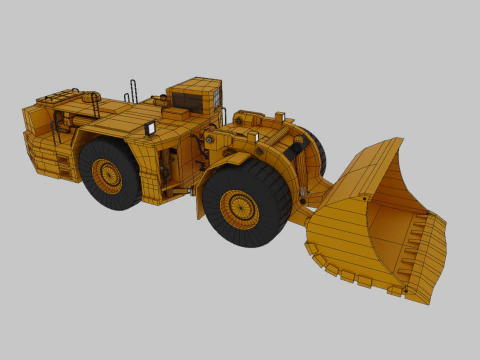 Untertage-Bergbaulader &ndash; schweres Fahrzeug 3D Modell