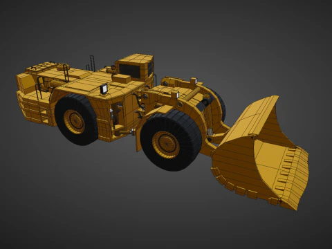 Untertage-Bergbaulader &ndash; schweres Fahrzeug 3D Modell