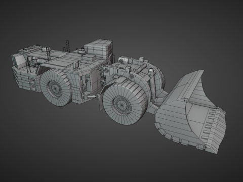 Underground Mining Loader - Heavy Vehicle Model 3D