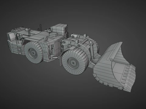 Untertage-Bergbaulader &ndash; schweres Fahrzeug 3D Modell