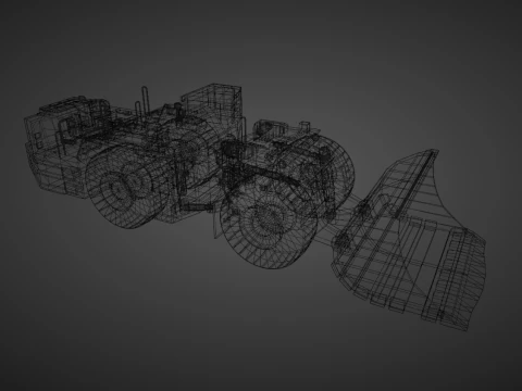Untertage-Bergbaulader &ndash; schweres Fahrzeug 3D Modell