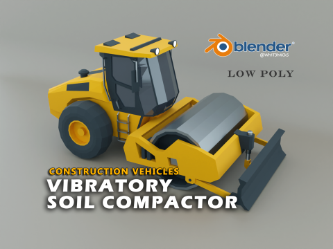 Vibratory Soil Compactor - Heavy Vehicle Modello 3D