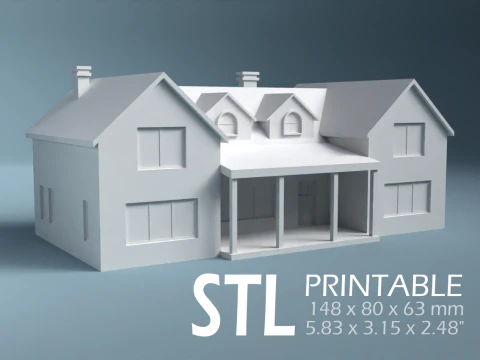 Big House 02 - Low-poly 3D Model