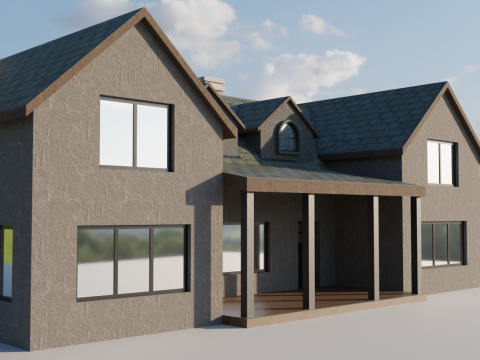 Big House 02 - Low-poly Model 3D