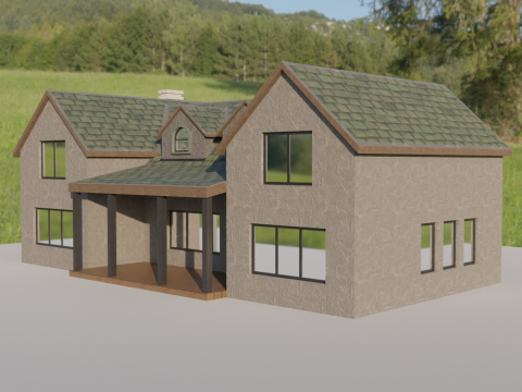 Big House 02 - Low-poly Model 3D