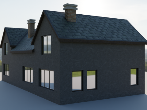 Big House 02 - Low-poly Model 3D