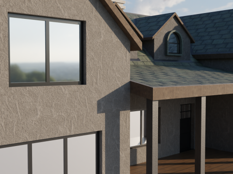 Big House 02 - Low-poly Model 3D