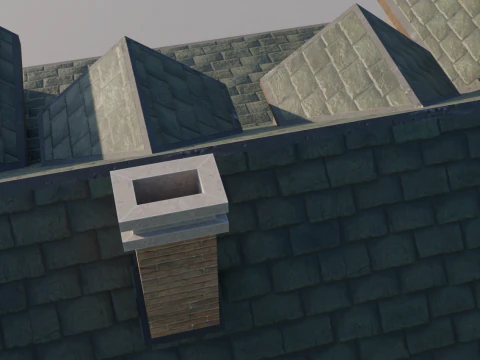 Big House 02 - Low-poly 3D Model
