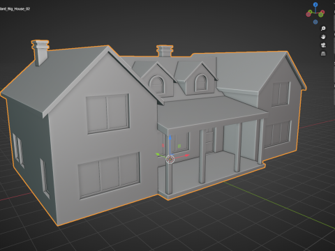 Big House 02 - Low-poly Model 3D