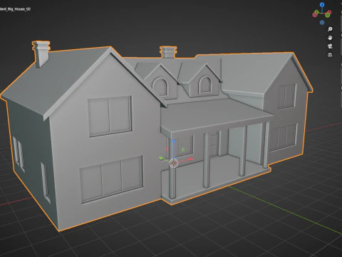 Big House 02 - Low-poly 3D Model