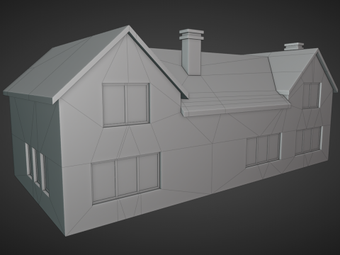 Big House 02 - Low-poly Model 3D