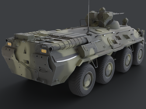 BTR-80A - Armoured Personnel Carrier - Army Vehicle 3D 모델