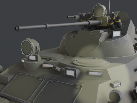 BTR-80A - Armoured Personnel Carrier - Army Vehicle 3D 모델