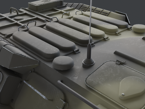 BTR-80A - Armoured Personnel Carrier - Army Vehicle 3D 모델