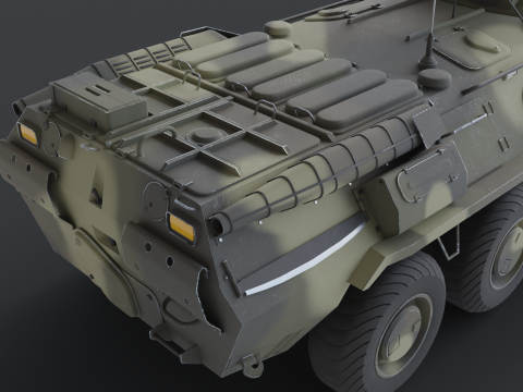 BTR-80A - Armoured Personnel Carrier - Army Vehicle 3D 모델