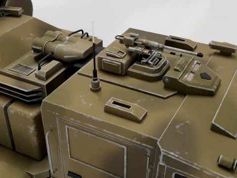 전술탄도미사일 시스템 3D 모델
