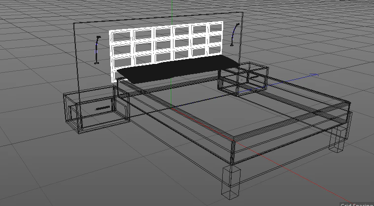 Bed 3D Model .c4d .max .obj .3ds .fbx .stl .blend 